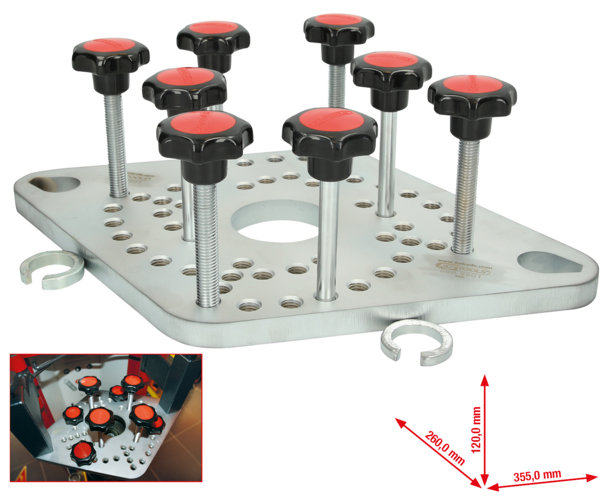 KS Tools Adapterplatte für Druckluft-Stand-Federspanner Standard 3 ZOOM