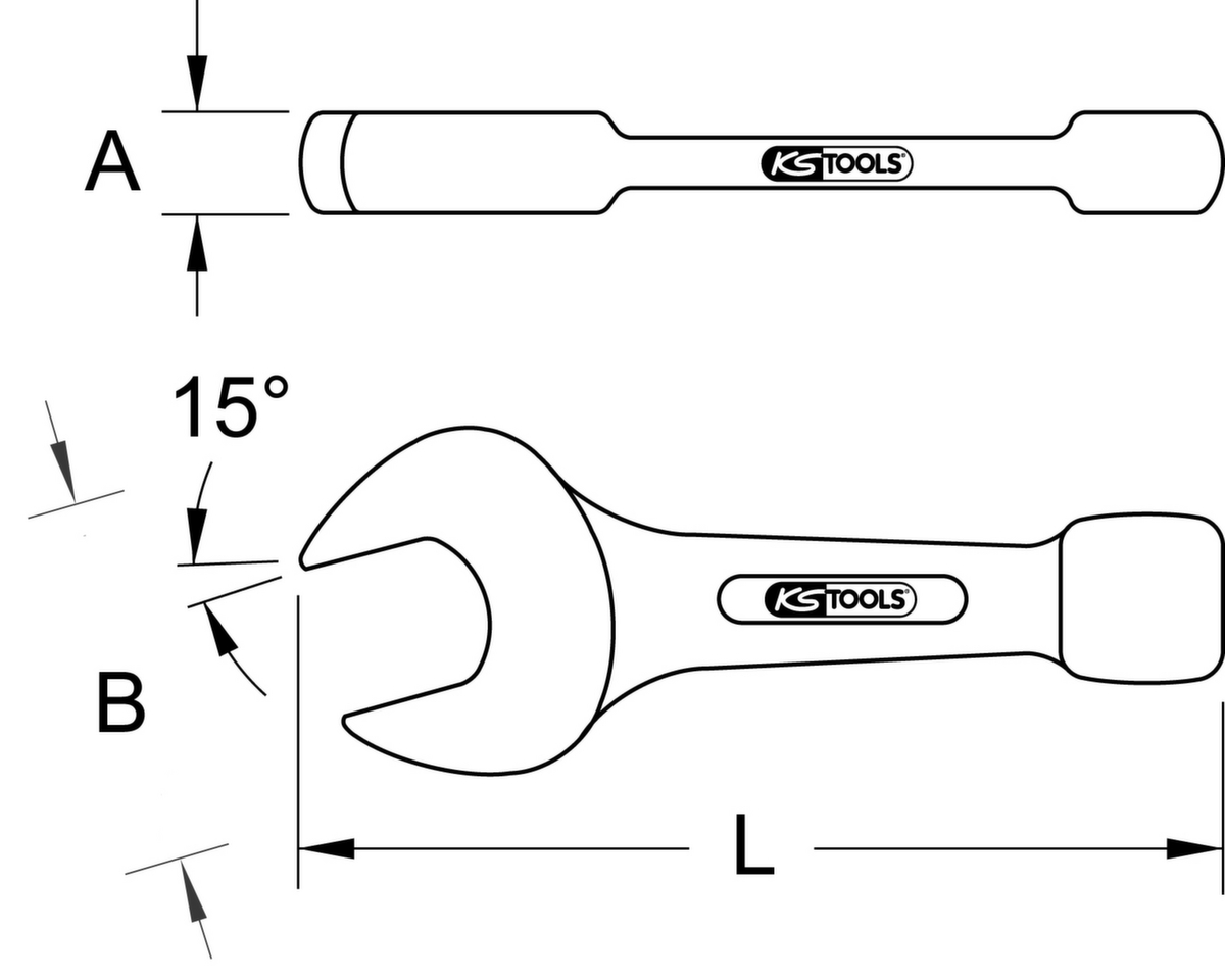 KS Tools Schlag-Maulschlüssel Standard 3 ZOOM