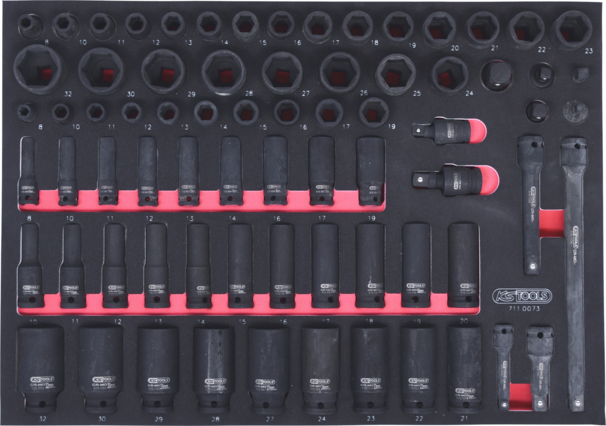 KS Tools 3/8"+1/2" SCS Kraft-Steckschlüssel-Satz Standard 3 ZOOM