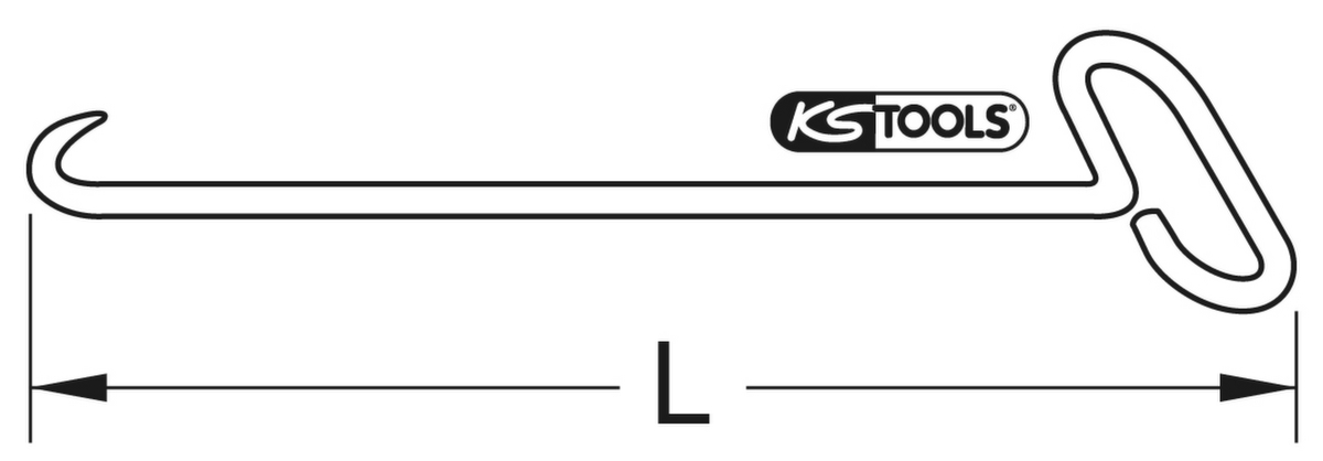 KS Tools BRONZEplus Kanaldeckelhaken 500 mm Standard 3 ZOOM