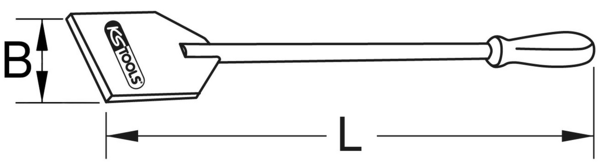 KS Tools BRONZEplus Schaber mit Stiel 480 mm Standard 3 ZOOM