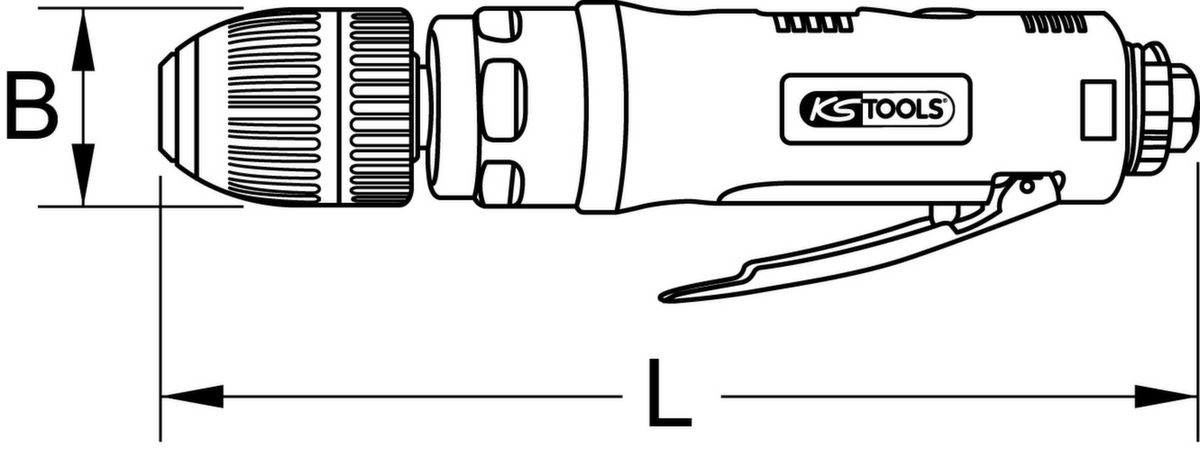 KS Tools Druckluft-Stabbohrmaschine Standard 8 ZOOM