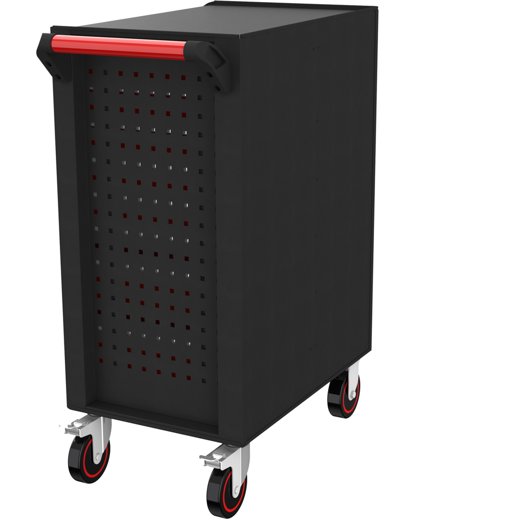 KS Tools ECOline SCHWARZ/ROT Werkstattwagen mit 7 Schubladen Standard 3 ZOOM