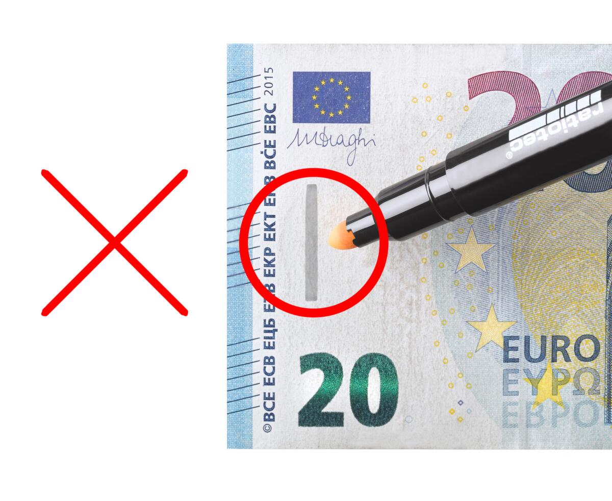 ratiotec Falschgeldstift RP 50, für alle Währungen, außer polymere Banknoten Milieu 2 ZOOM