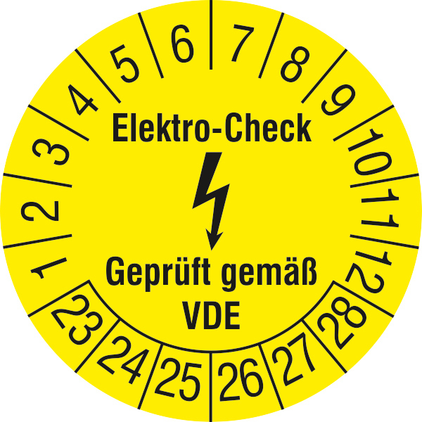 Runde Prüfplakette ohne Jahresfarbe Standard 13 ZOOM