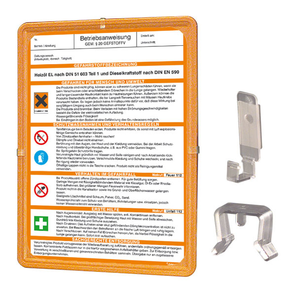 Rahmen SafetyMarking® für Betriebsanweisungen, Kunststoff Standard 1 ZOOM