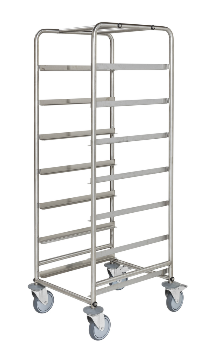 Kongamek Kommissionierwagen mit offenen Rahmen für Kunststoffkästen, Traglast 150 kg, 7 Etagen Standard 1 ZOOM