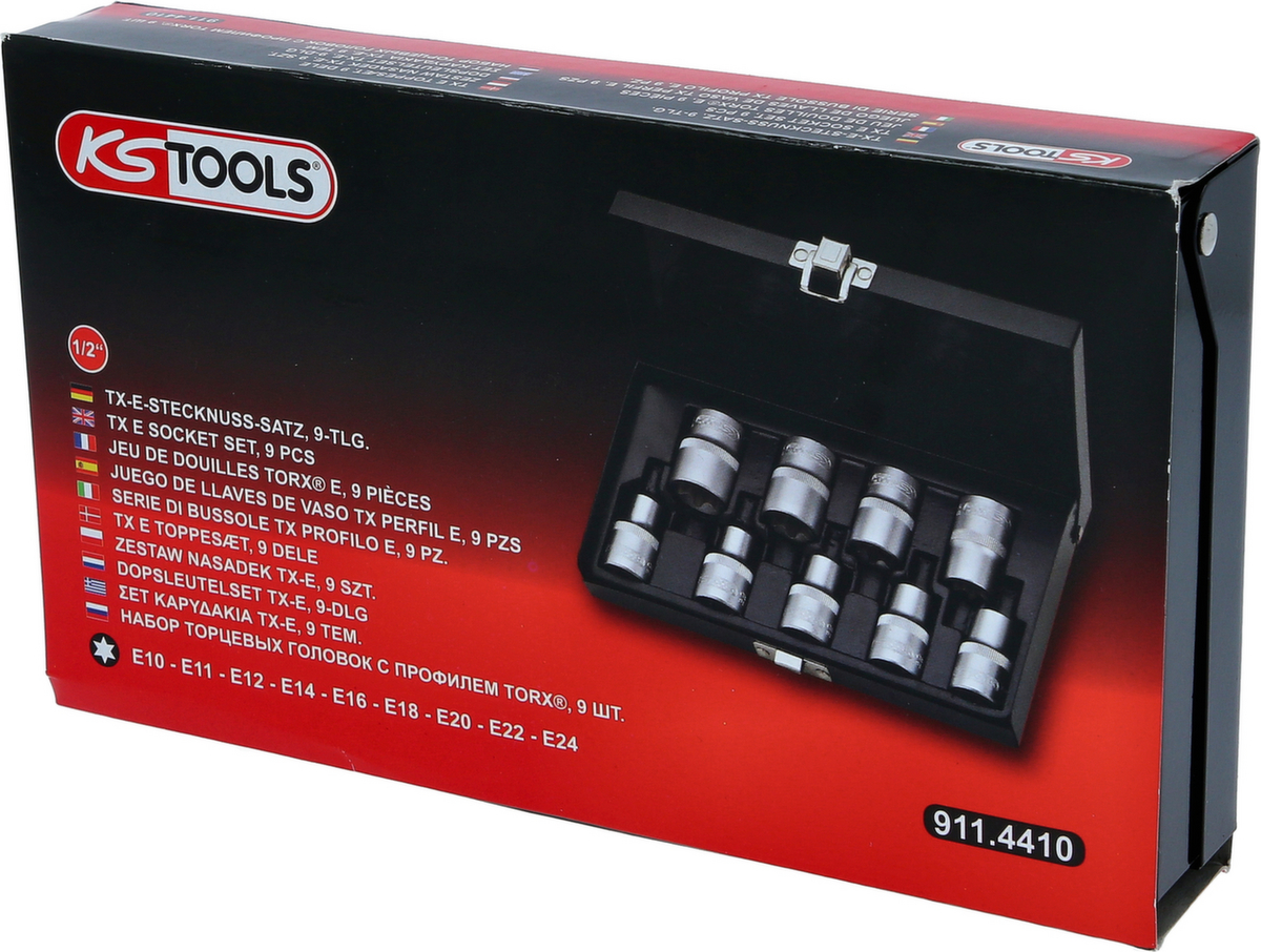 KS Tools 1/2" Torx-E-Stecknuss-Satz Standard 4 ZOOM