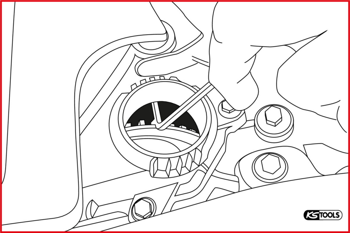 KS Tools Zahnriemen-Prüfwerkzeug für PSA Detail 1 ZOOM