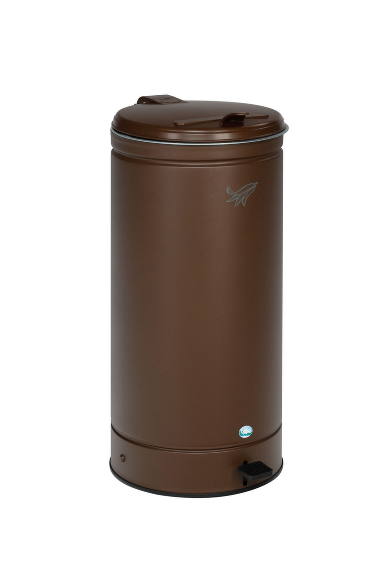 VAR Abfallbehälter GVA mit Fußpedal, 66 l, braun Standard 1 ZOOM