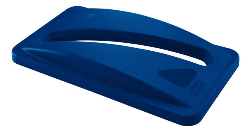 Rubbermaid Auflagedeckel für Papier Slim Jim® für Wertstoffsammler, blau Standard 2 ZOOM