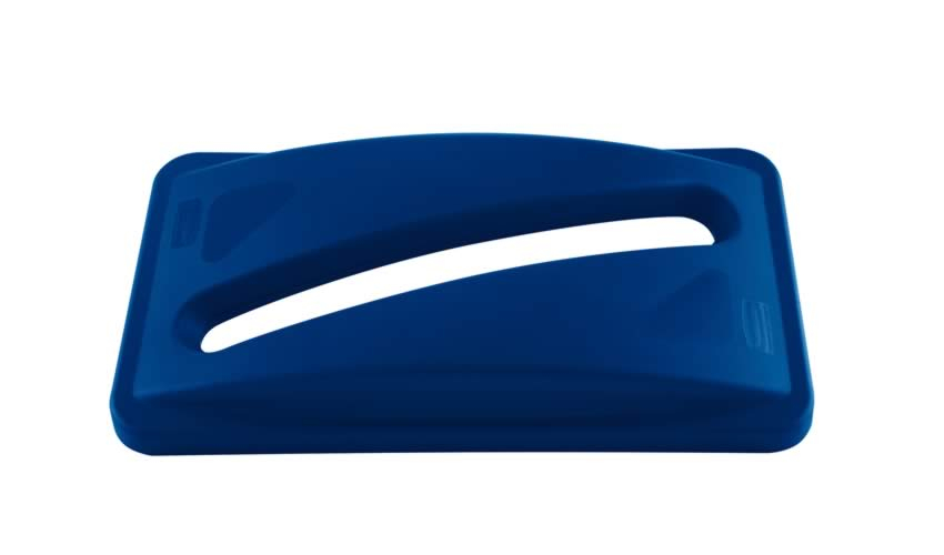 Rubbermaid Auflagedeckel für Papier Slim Jim® für Wertstoffsammler, blau Standard 3 ZOOM