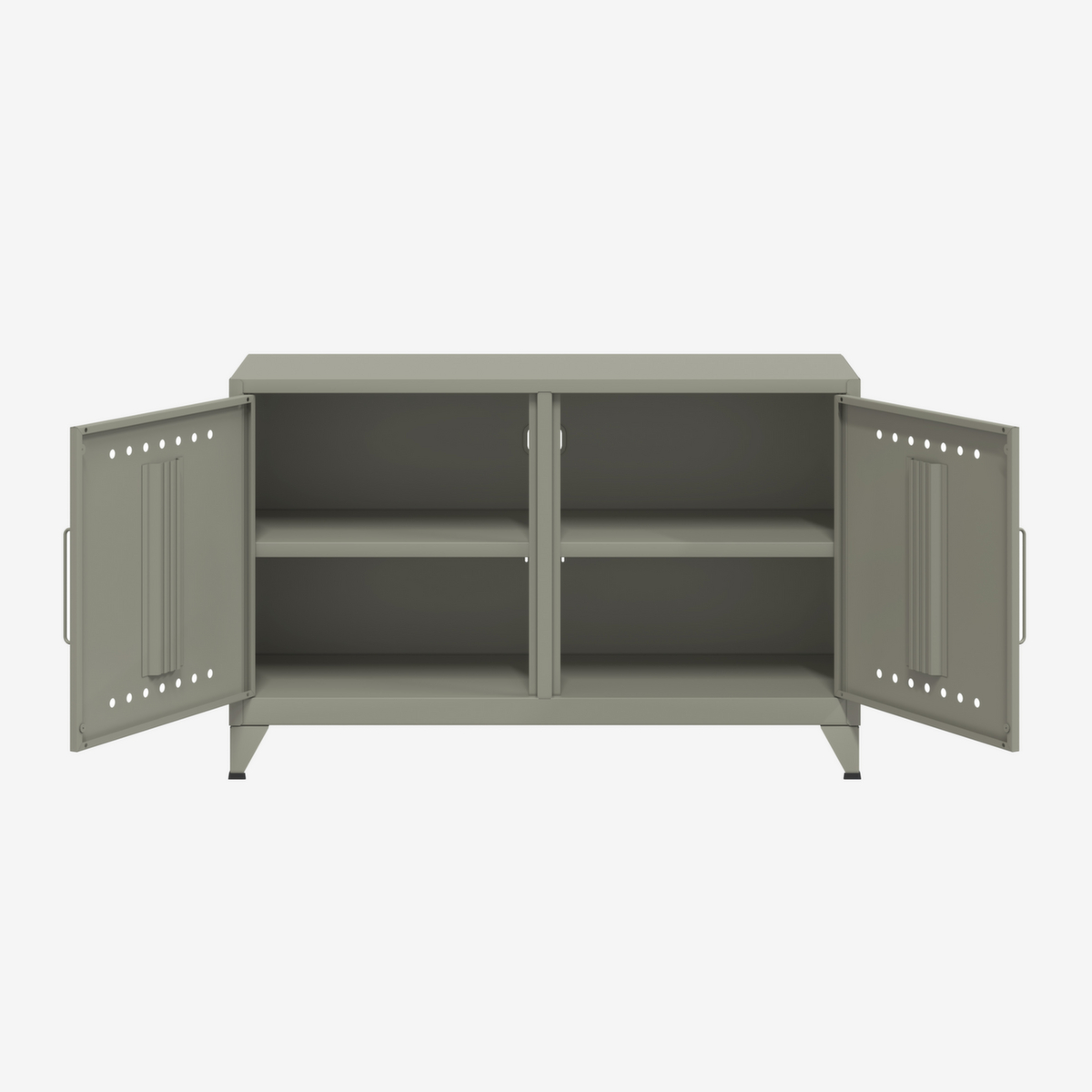 Bisley Sideboard Fern Cabby mit Kabeldurchlass und -halter Standard 3 ZOOM