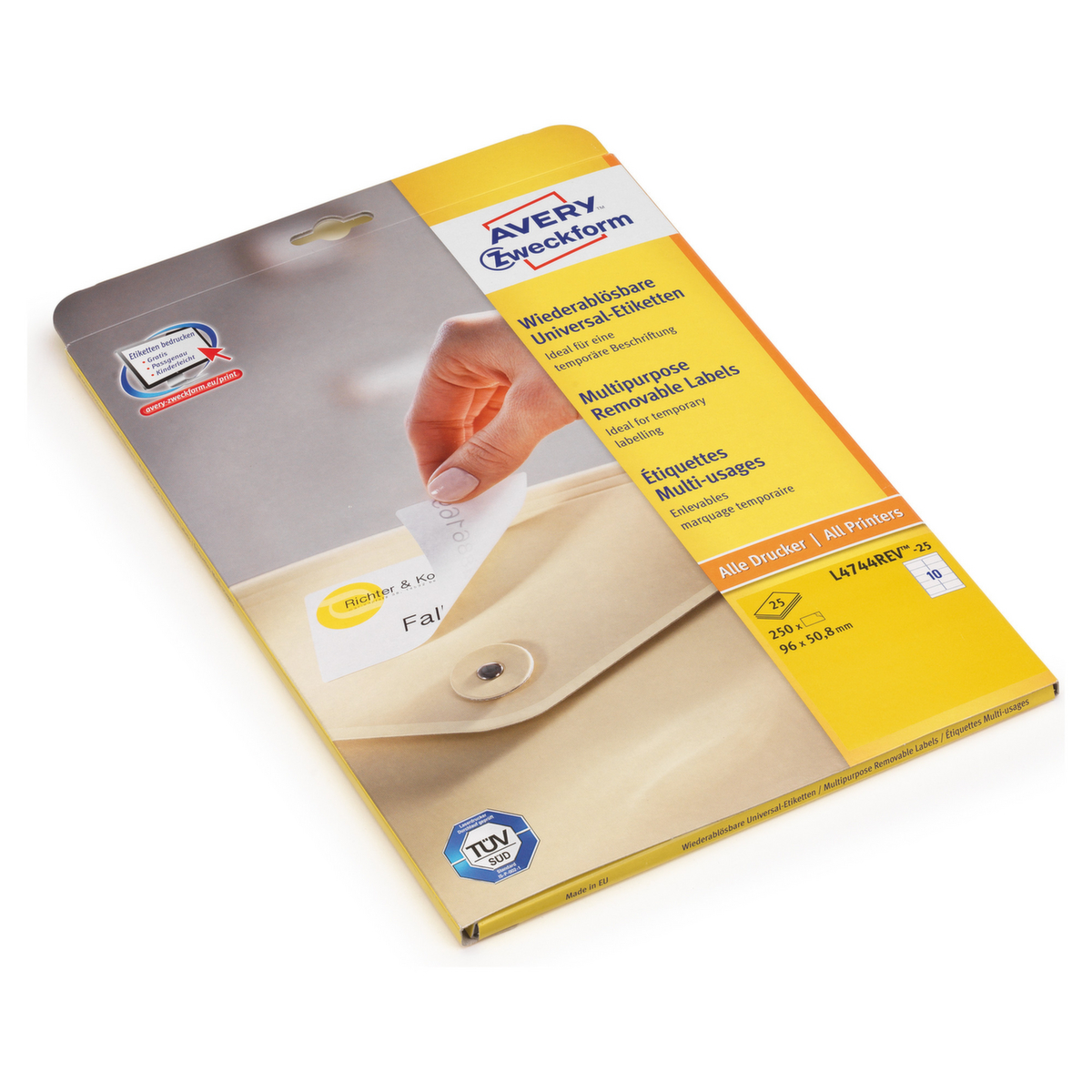 Laser-Etiketten ablösbar 210 x 297 mm Standard 1 ZOOM