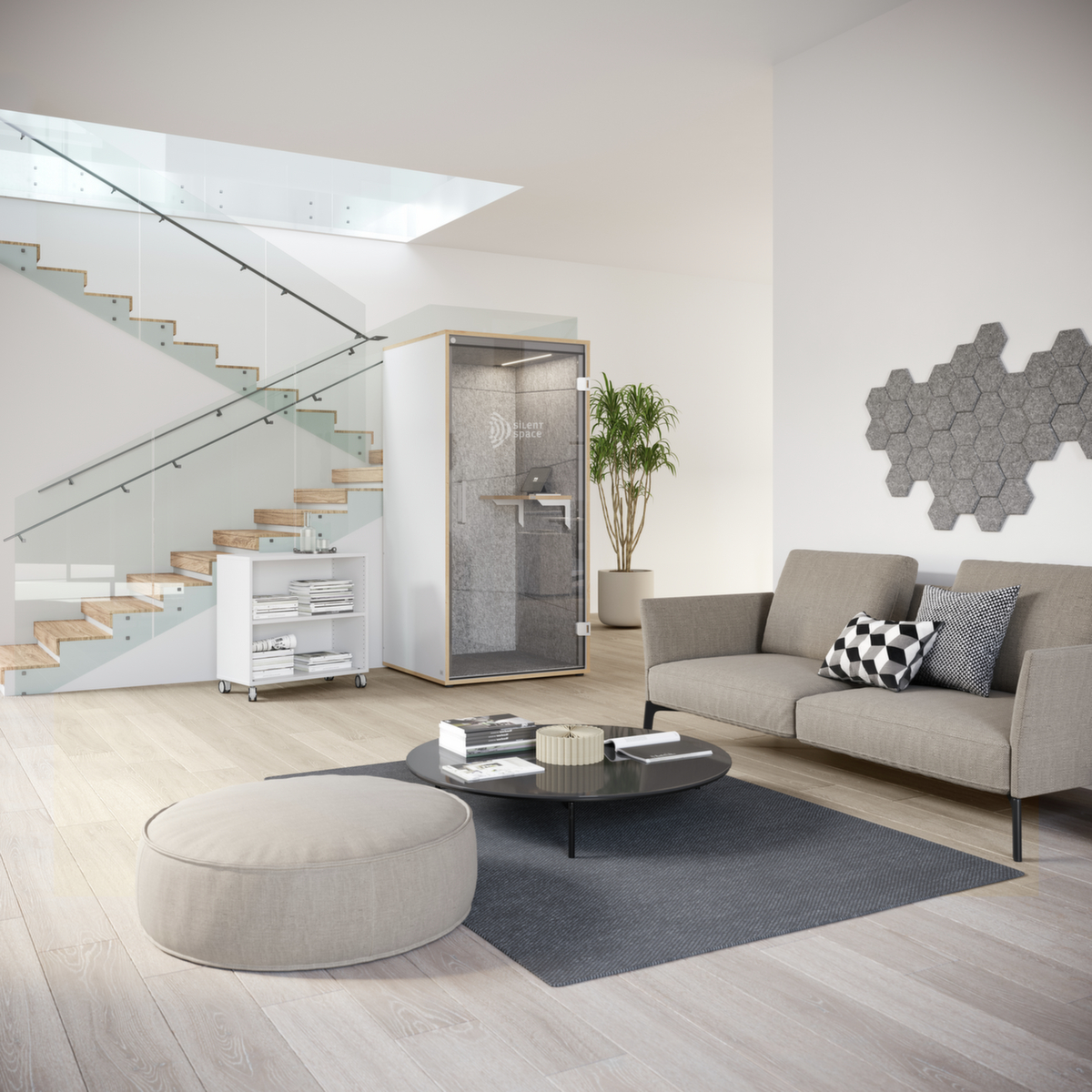 Telefonbox Silent Space, Höhe x Breite 2175 x 1035 mm Milieu 2 ZOOM