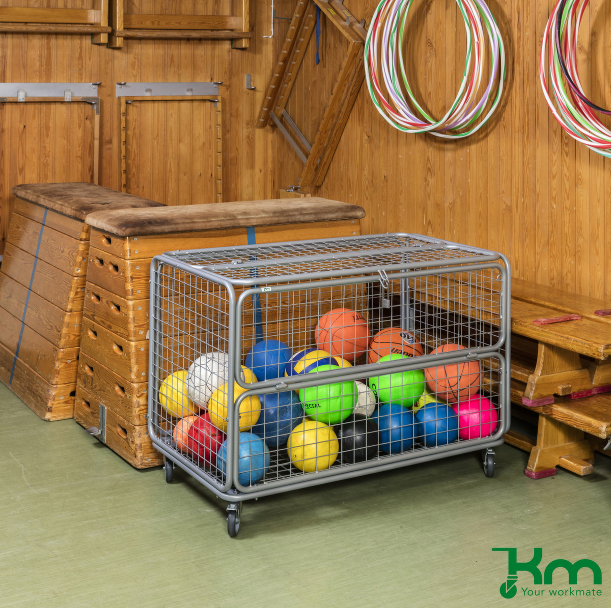 Kongamek Gitter-Kastenwagen, Traglast 150 kg, Ladefläche 1180 x 662 mm Milieu 4 ZOOM