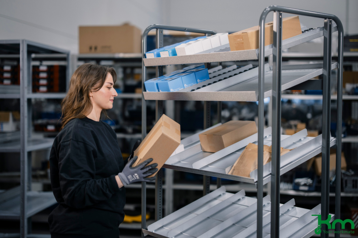 Kongamek Rollenbahn für Kommissionierwagen Milieu 1 ZOOM