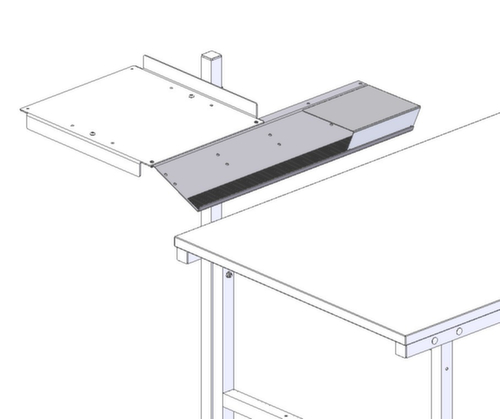 Rocholz Plateau de clavier et de souris 2000 pour table d'emballage, hauteur 20 mm  L