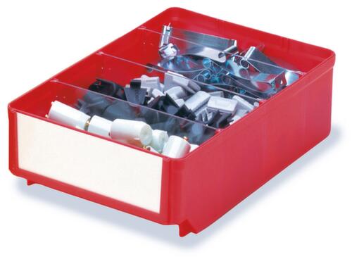 Bacs compartimentables avec large champ d'inscription L