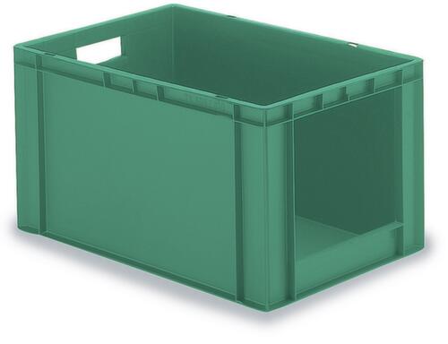 Bac gerbable norme Europe avec face avant ouverte + parois et fond plein  L