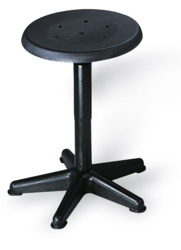 Tabouret avec réglage de la hauteur dissimulé, assise noir, patins  L