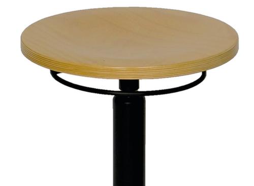 Tabouret pivotant, assise hêtre, patins  L