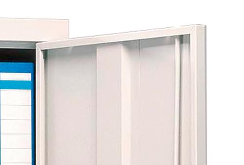 Bisley Armoire de classement, 4 hauteurs des classeurs, gris clair/gris clair  L