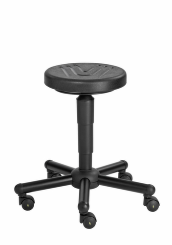 meychair Tabouret Assistent A9, assise noir, roulettes  L