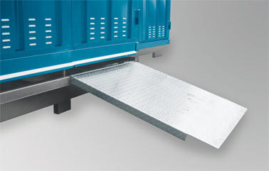 Rampe pour chariot pour conteneurs pour produits dangereux L