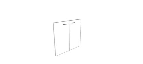 Quadrifoglio Porte à double battant pour panneau de séparation, hauteur x largeur 860 x 830 mm  L