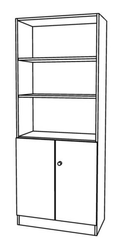 Armoire combinée Sina avec 2 portes et 3 compartiments  L