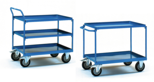 fetra Chariot à plateaux avec tablettes de rétention étanches à l'huile L