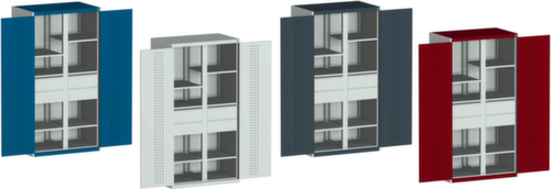 bott Armoire modulable cubio avec 6 tablettes/4 tiroirs + cloison de séparation médiane  L