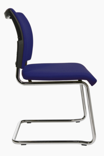 Topstar Fauteuil luge pour visiteurs capitonné Visit 20, assise tissu (100 % polypropylène), bleu foncé  L