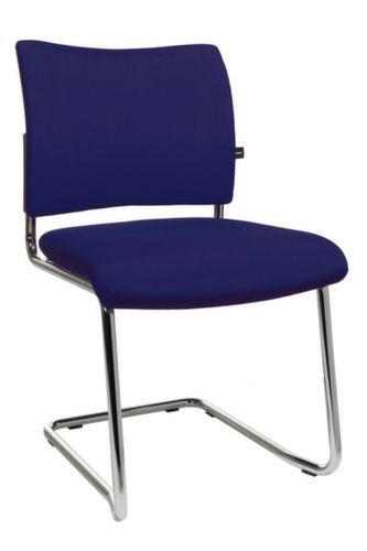 Topstar Fauteuil luge pour visiteurs capitonné Visit 20, assise tissu (100 % polypropylène), bleu foncé  L