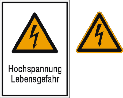 Panneau d'avertissement tension électrique  L