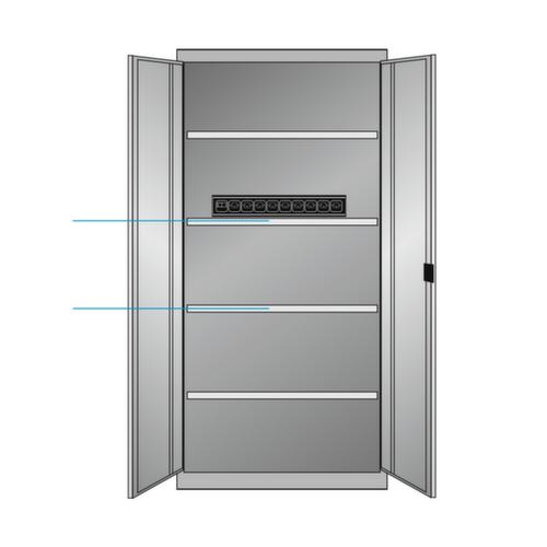 Thurmetall Armoire à portes battantes électrique, modèle CH, RAL7016 gris anthracite/RAL7035 gris clair  L