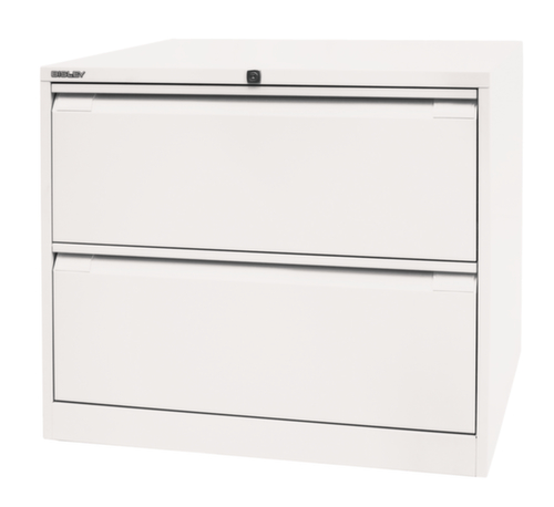 Bisley Armoire pour dossiers suspendus, 2 extensions, blanc signalisation/blanc signalisation  L