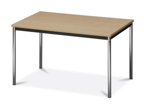 Table polyvalente tube rond avec piètement 4 pieds  L