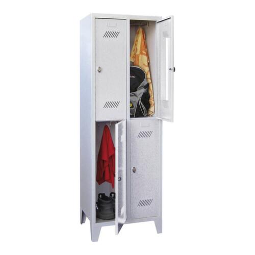 PAVOY Armoire vestiaire Basis gris clair avec 2 compartiments  L