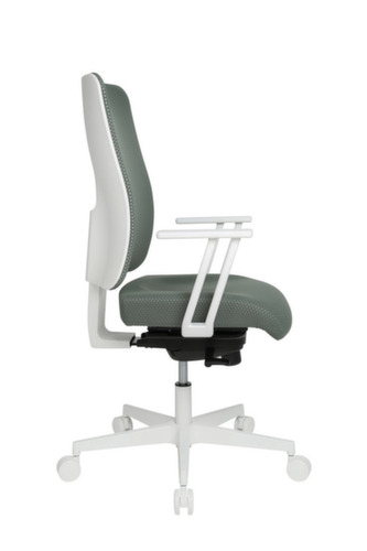 Topstar Siège de bureau pivotant Sitness Life 50 avec support de dossier ouvert, dossier maille avec support ajouré, gris vert  L