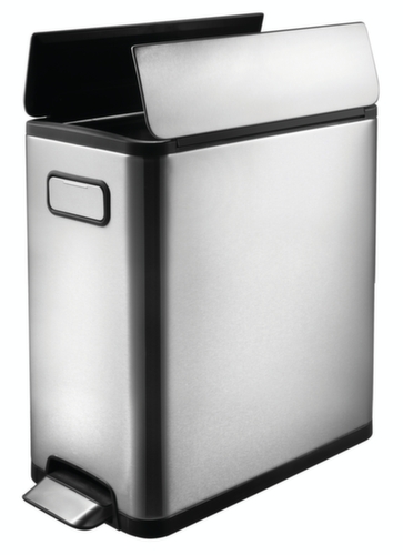 Poubelle à pédale acier inoxydable mobile EKO Ecofly L