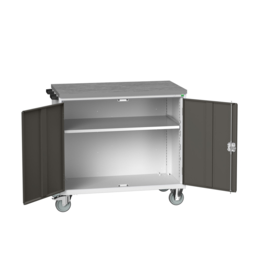 bott Établi mobile verso, 1 armoire, RAL7035 gris clair/RAL7016 gris anthracite