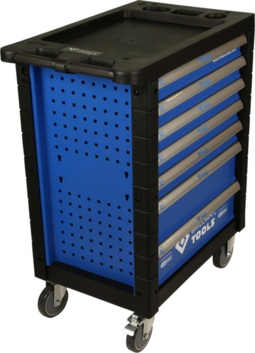 Brilliant Tools BLEU/ARGENT Chariot d'atelier avec 7 tiroirs et 207 outils haut de gamme L