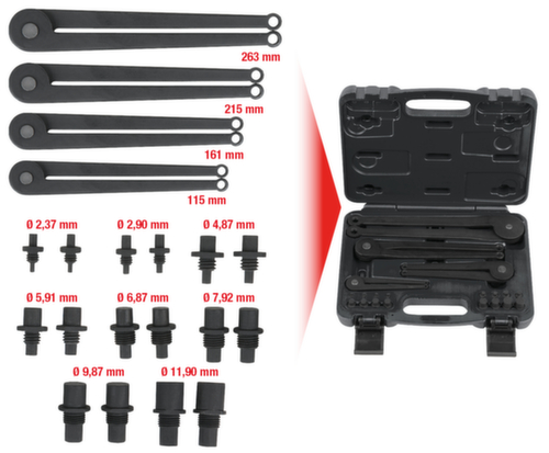 KS Tools Jeu de tourne-écrous à deux trous  L