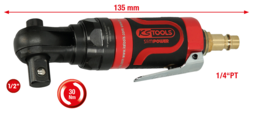 KS Tools 1/2" SlimPOWER mini cliquet à air 30Nm  L