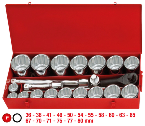 KS Tools Jeu de clés à douille 1" L