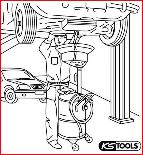 KS Tools Récupérateur d'huile usagée mobile  L