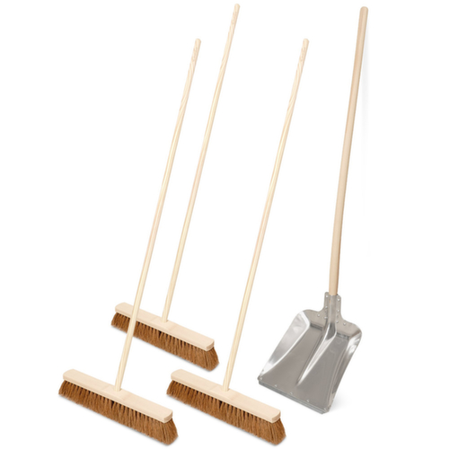 Kit de balais avec pelle en aluminium L