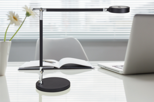 MAUL lampe de bureau à DEL avec variateur MAULgrace colour vario, lumière blanc lumière du jour à blanc chaud, argent  L